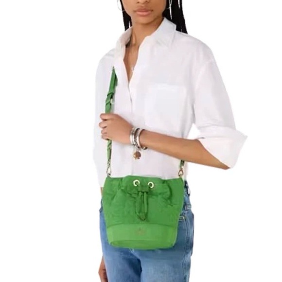 Kate Spade New York Flower Quilted Nylon Bucket Bag - Picture 2 of 15